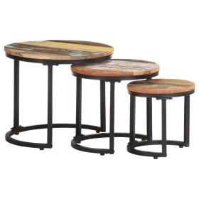 Side tables 3 pieces solid recycled wood by vidaXL, Side tables - Ref: Foro24-320688, Price: 98,78 €, Discount: %