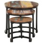 Side tables 3 pieces solid recycled wood by vidaXL, Side tables - Ref: Foro24-320688, Price: 98,78 €, Discount: %