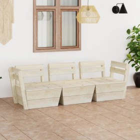 3-seater garden pallet sofa impregnated fir wood by vidaXL, Garden sets - Ref: Foro24-3063709, Price: 162,94 €, Discount: %