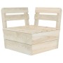 3-seater garden pallet sofa impregnated fir wood by vidaXL, Garden sets - Ref: Foro24-3063709, Price: 152,99 €, Discount: %