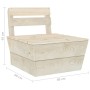 3-seater garden pallet sofa impregnated fir wood by vidaXL, Garden sets - Ref: Foro24-3063709, Price: 152,99 €, Discount: %