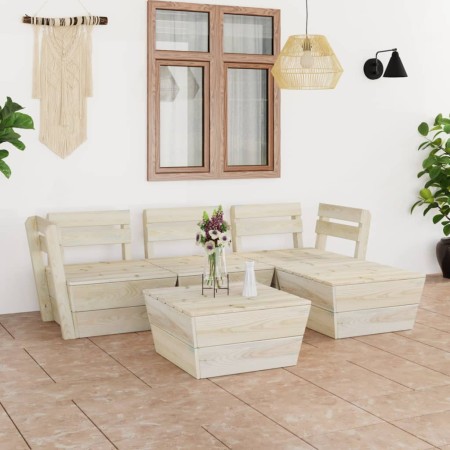 Palettenmöbel für den Garten 5 Stück imprägniertes Tannenholz von vidaXL, Gartensets - Ref: Foro24-3063715, Preis: 231,15 €, ...