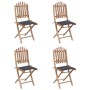 5-piece folding outdoor dining set with bamboo cushions by vidaXL, Garden sets - Ref: Foro24-3063960, Price: 264,19 €, Discou...