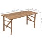 Folding garden bench with bamboo cushion 118 cm by vidaXL, garden benches - Ref: Foro24-3063855, Price: 76,61 €, Discount: %