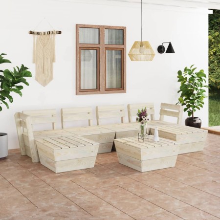 Palettenmöbel für den Garten 7 Stück imprägniertes Tannenholz von vidaXL, Gartensets - Ref: Foro24-3063724, Preis: 320,99 €, ...