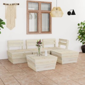 Pallet furniture for garden 5 pcs impregnated fir wood by vidaXL, Garden sets - Ref: Foro24-3063714, Price: 216,46 €, Discoun...