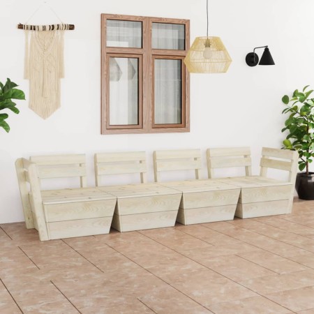 4-Sitzer-Gartensofa aus Paletten, imprägniertes Tannenholz von vidaXL, Gartensets - Ref: Foro24-3063713, Preis: 213,86 €, Rab...