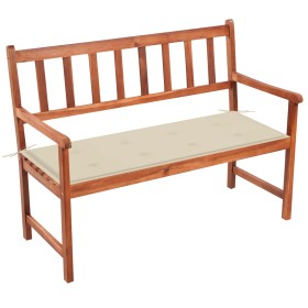 Garden bench with cushion solid acacia wood 120 cm by vidaXL, garden benches - Ref: Foro24-3063770, Price: 173,99 €, Discount: %