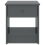 Dark gray solid pine wood bedside table 35x30x40cm by vidaXL, Nightstands - Ref: Foro24-322226, Price: 34,56 €, Discount: %