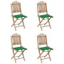 5-piece folding outdoor dining set with bamboo cushions by vidaXL, Garden sets - Ref: Foro24-3063965, Price: 255,48 €, Discou...