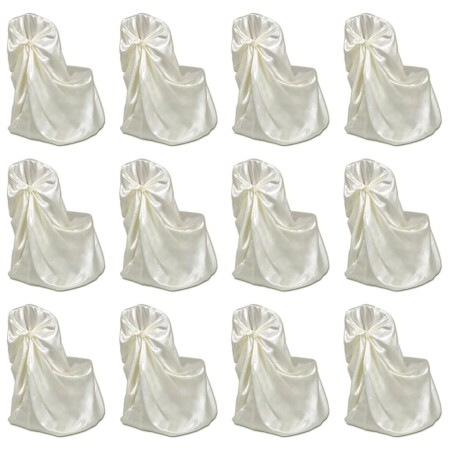 Wedding banquet chair cover 12 units cream by vidaXL, Covers - Ref: Foro24-279095, Price: 74,37 €, Discount: %