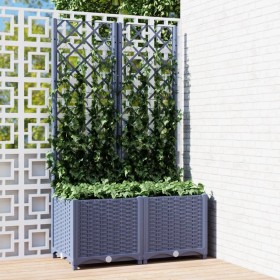 Planter with trellis PP dark gray 80x40x136 cm by vidaXL, Pots and planters - Ref: Foro24-318251, Price: 66,99 €, Discount: %