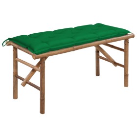 Folding garden bench with bamboo cushion 118 cm by vidaXL, garden benches - Ref: Foro24-3063869, Price: 70,99 €, Discount: %