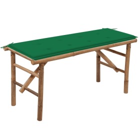 Folding garden bench with bamboo cushion 118 cm by vidaXL, garden benches - Ref: Foro24-3063854, Price: 70,99 €, Discount: %