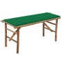 Folding garden bench with bamboo cushion 118 cm by vidaXL, garden benches - Ref: Foro24-3063854, Price: 76,33 €, Discount: %