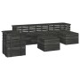 Garden pallet furniture 7 pieces solid dark gray pine wood by vidaXL, Garden sets - Ref: Foro24-3063747, Price: 416,29 €, Dis...