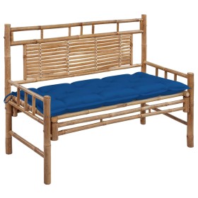 Garden bench with bamboo cushion 120 cm by vidaXL, garden benches - Ref: Foro24-3063901, Price: 120,99 €, Discount: %