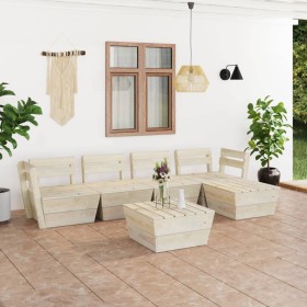 Pallet furniture for garden 6 pieces impregnated fir wood by vidaXL, Garden sets - Ref: Foro24-3063718, Price: 344,14 €, Disc...