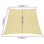 Beige HDPE sail awning 160 g/m² 4/5x3 m by vidaXL, Umbrellas - Ref: Foro24-311160, Price: 46,99 €, Discount: %