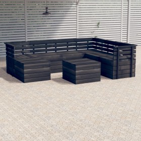 Garden pallet furniture 8 pieces solid dark gray pine wood by vidaXL, Garden sets - Ref: Foro24-3063761, Price: 531,99 €, Dis...