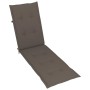 Garden lounge chair with footrest and solid acacia wood cushion. by vidaXL, Loungers - Ref: Foro24-3064022, Price: 143,22 €, ...