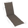 Garden lounge chair with footrest and solid acacia wood cushion. by vidaXL, Loungers - Ref: Foro24-3064022, Price: 143,22 €, ...