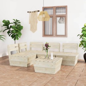 Garden pallet furniture 5 pcs impregnated fir wood by vidaXL, Garden sets - Ref: Foro24-3063716, Price: 226,98 €, Discount: %