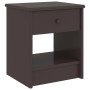 Dark brown solid pine wood bedside tables 35x30x40cm by vidaXL, Nightstands - Ref: Foro24-322224, Price: 45,85 €, Discount: %