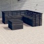 Garden pallet furniture 6 pcs solid dark gray pine wood by vidaXL, Garden sets - Ref: Foro24-3063753, Price: 361,48 €, Discou...