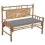 Garden bench with bamboo cushion 120 cm by vidaXL, garden benches - Ref: Foro24-3063877, Price: 122,33 €, Discount: %