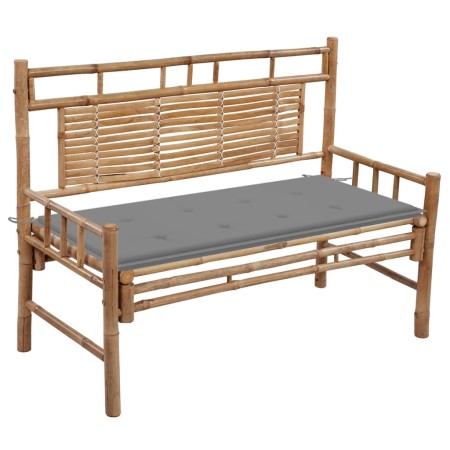 Garden bench with bamboo cushion 120 cm by vidaXL, garden benches - Ref: Foro24-3063877, Price: 116,99 €, Discount: %