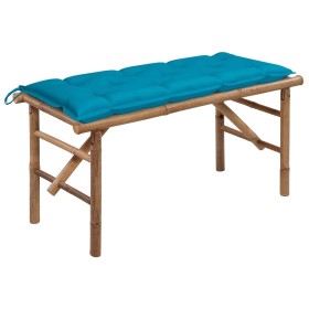 Folding garden bench with bamboo cushion 118 cm by vidaXL, garden benches - Ref: Foro24-3063868, Price: 77,90 €, Discount: %