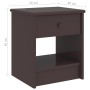 Dark brown solid pine wood bedside tables 35x30x40cm by vidaXL, Nightstands - Ref: Foro24-322224, Price: 45,85 €, Discount: %