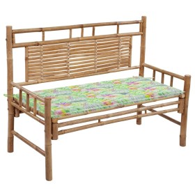 Garden bench with bamboo cushion 120 cm by vidaXL, garden benches - Ref: Foro24-3063888, Price: 126,99 €, Discount: %