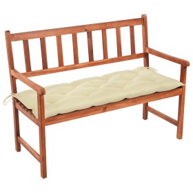 Garden bench with cushion solid acacia wood 120 cm by vidaXL, garden benches - Ref: Foro24-3063785, Price: 171,99 €, Discount: %