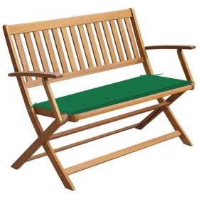 Garden bench with cushion solid acacia wood 120 cm by vidaXL, garden benches - Ref: Foro24-3064244, Price: 131,99 €, Discount: %