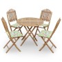 5-piece folding outdoor dining set with bamboo cushions by vidaXL, Garden sets - Ref: Foro24-3063972, Price: 285,50 €, Discou...