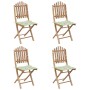 5-piece folding outdoor dining set with bamboo cushions by vidaXL, Garden sets - Ref: Foro24-3063972, Price: 285,50 €, Discou...