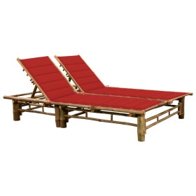 Bamboo lounger with cushions for 2 people by vidaXL, Loungers - Ref: Foro24-3063951, Price: 316,99 €, Discount: %