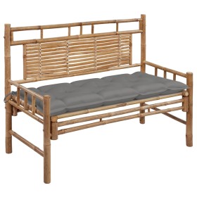 Garden bench with bamboo cushion 120 cm by vidaXL, garden benches - Ref: Foro24-3063892, Price: 117,99 €, Discount: %