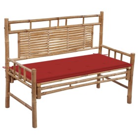 Garden bench with bamboo cushion 120 cm by vidaXL, garden benches - Ref: Foro24-3063882, Price: 123,99 €, Discount: %