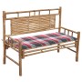 Garden bench with bamboo cushion 120 cm by vidaXL, garden benches - Ref: Foro24-3063889, Price: 119,26 €, Discount: %