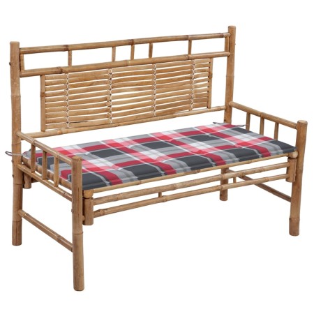 Garden bench with bamboo cushion 120 cm by vidaXL, garden benches - Ref: Foro24-3063889, Price: 119,99 €, Discount: %