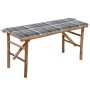 Folding garden bench with bamboo cushion 118 cm by vidaXL, garden benches - Ref: Foro24-3063863, Price: 82,79 €, Discount: %