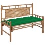 Garden bench with bamboo cushion 120 cm by vidaXL, garden benches - Ref: Foro24-3063896, Price: 122,96 €, Discount: %