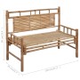 Garden bench with bamboo cushion 120 cm by vidaXL, garden benches - Ref: Foro24-3063896, Price: 122,96 €, Discount: %