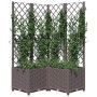 Jardinera con enrejado PP marrón 80x80x136 cm de vidaXL, Maceteros y jardineras - Ref: Foro24-318265, Precio: 108,90 €, Descu...