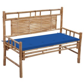 Garden bench with bamboo cushion 120 cm by vidaXL, garden benches - Ref: Foro24-3063886, Price: 129,95 €, Discount: %