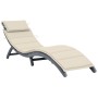 Solid Acacia Wood Lounger with Gray Cushion by vidaXL, Loungers - Ref: Foro24-3064046, Price: 138,47 €, Discount: %