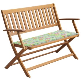 Garden bench with cushion solid acacia wood 120 cm by vidaXL, garden benches - Ref: Foro24-3064251, Price: 128,99 €, Discount: %